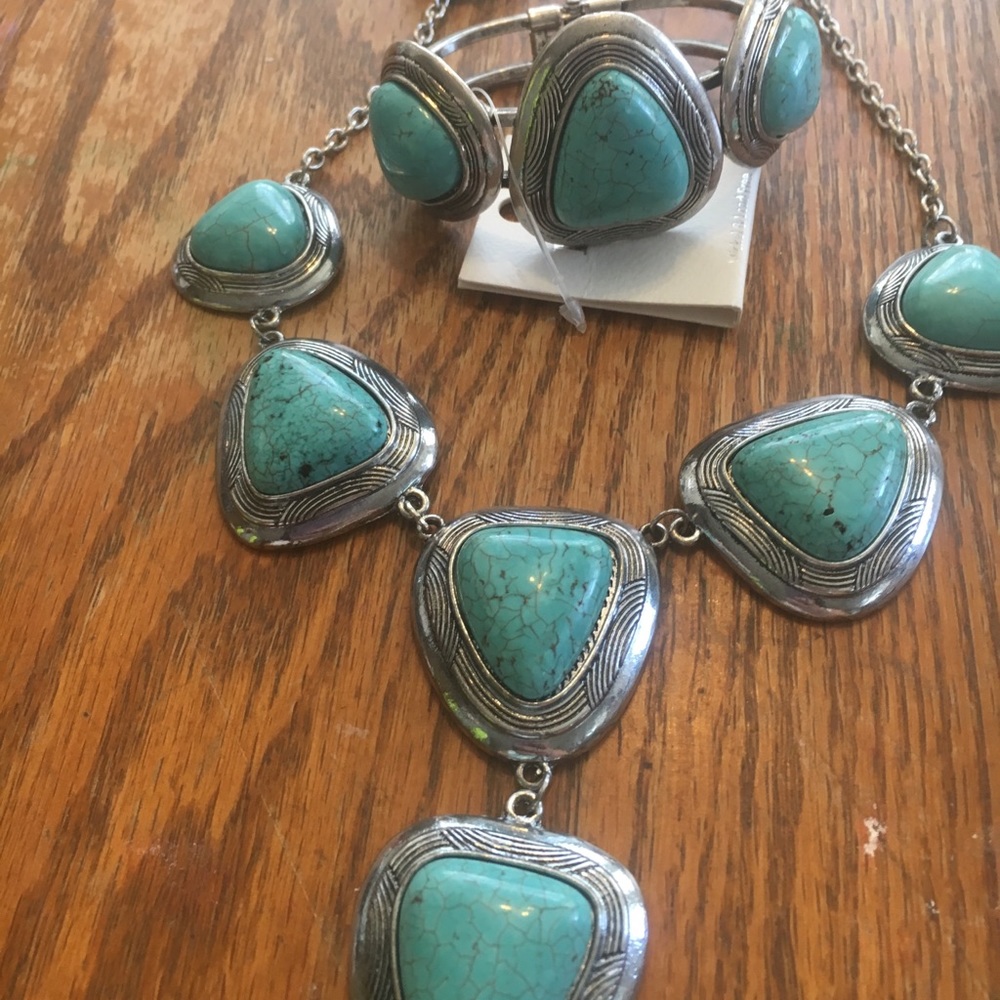 Turquoise colored stones
